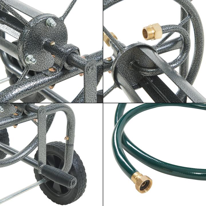 Actual product image Pro-Tec Schlauchwagen Gelibolu für 3/4 Zoll Schlauch max. 65 m Grau (1.50 m)