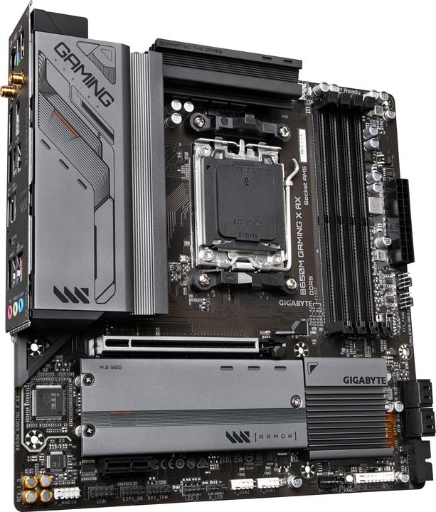 Actual product image Gigabyte B650M Gaming X AX (AM5, AMD B650, mATX)