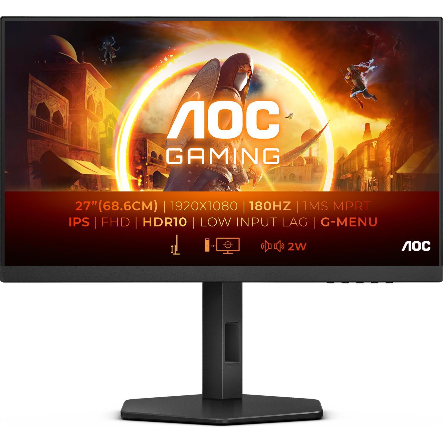 AOC 27G4X (1920 x 1080 Pixel, 27"), Monitor, Schwarz