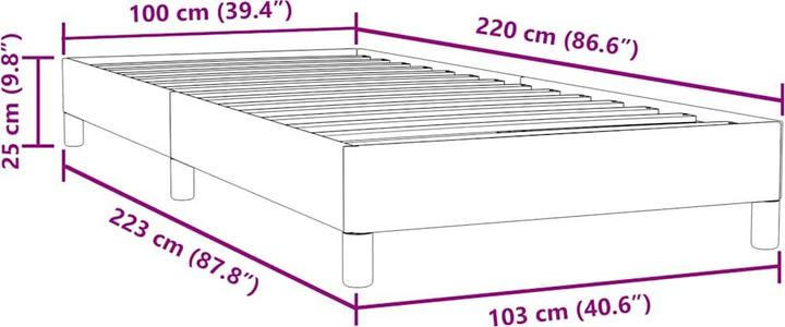 Produktbild vidaXL Boxspringbett (100 x 220 cm)