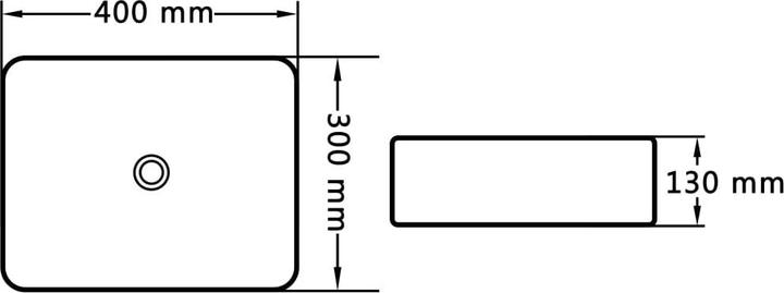 Produktbild vidaXL Becken (400 mm, 300 mm)