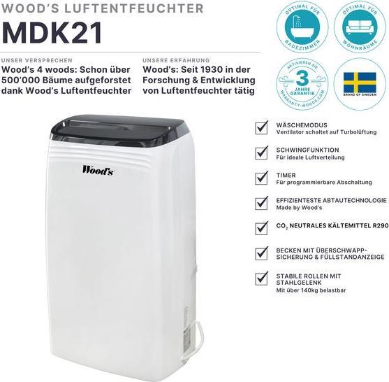Produktbild Wood's MDK21 (70 m², 20 l/24h)