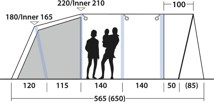 Immagine prodotto Outwell Avondale 6PA (Tenda a tunnel, 30.40 kg, 6 persone)