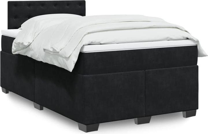 Actual product image vidaXL Bo x spring bed with mattress 120 x 190 cm velvet (120 x 190 cm)