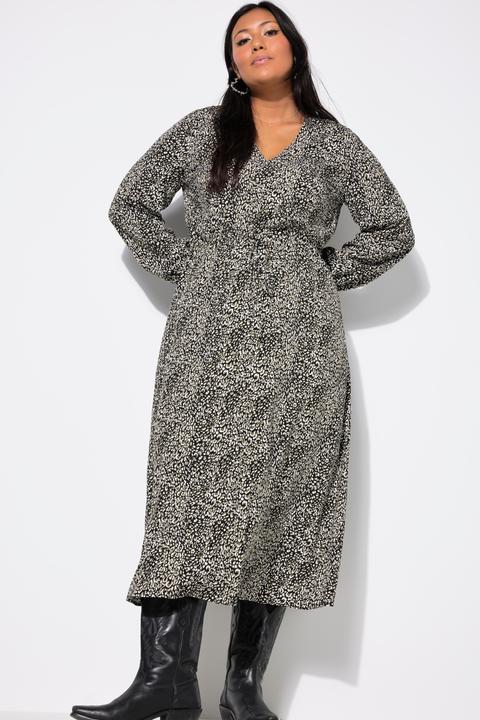 Image du produit Studio Untold Robe maxi coupe trapèze, imprimé léopard et style cache-coeur (46, 48)
