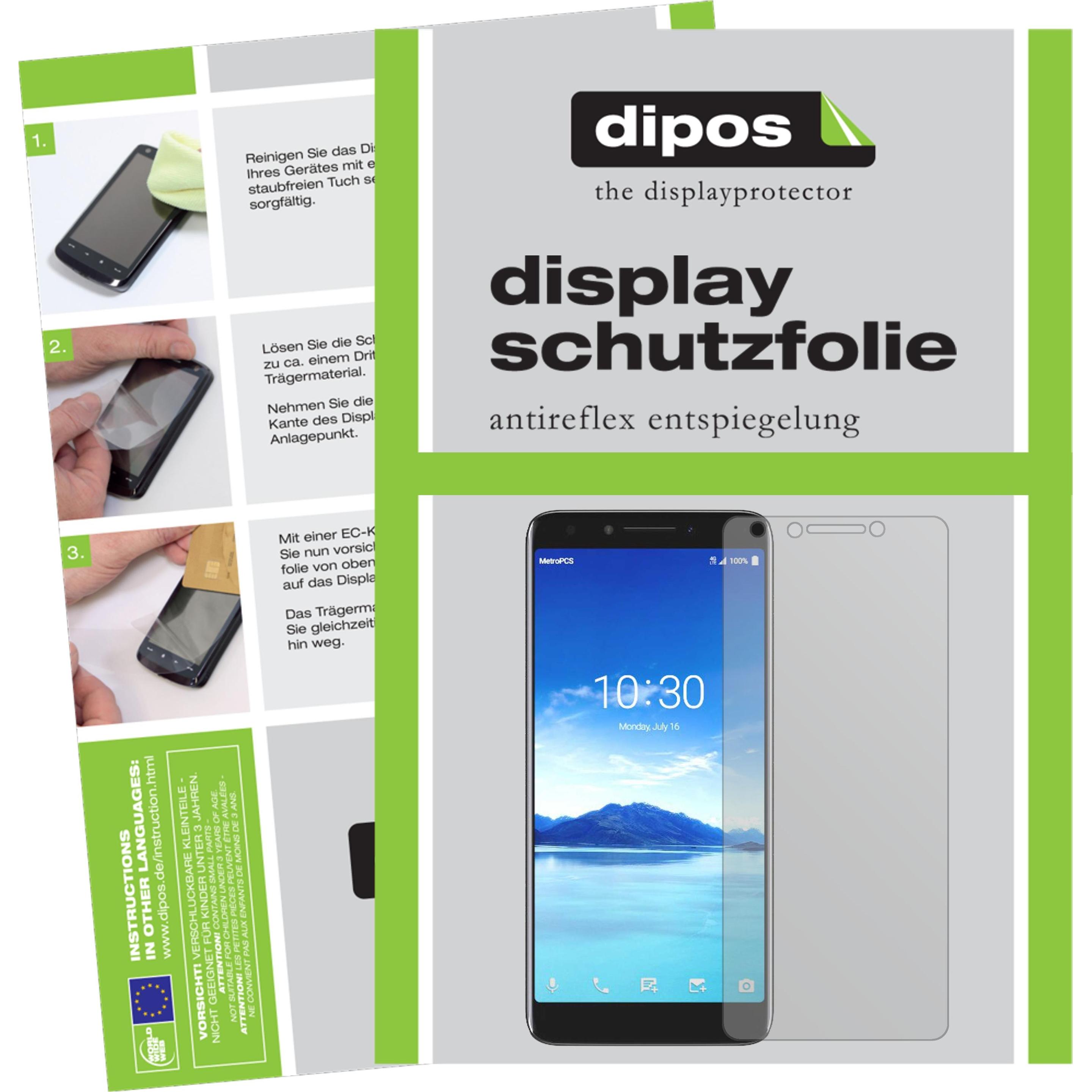 Dipos Displayschutzfolie Antireflex (2 Stück, Alcatel 7), Smartphone Schutzfolie, Transparent