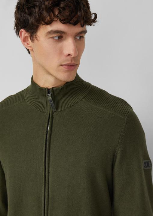 Produktbild s.Oliver Strickjacke Strickjacke im Mustermix mit Troyer-Kragen (M)