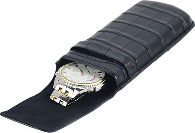 Produktbild Safe Uhrenetui mit echtem schwarzen Leder