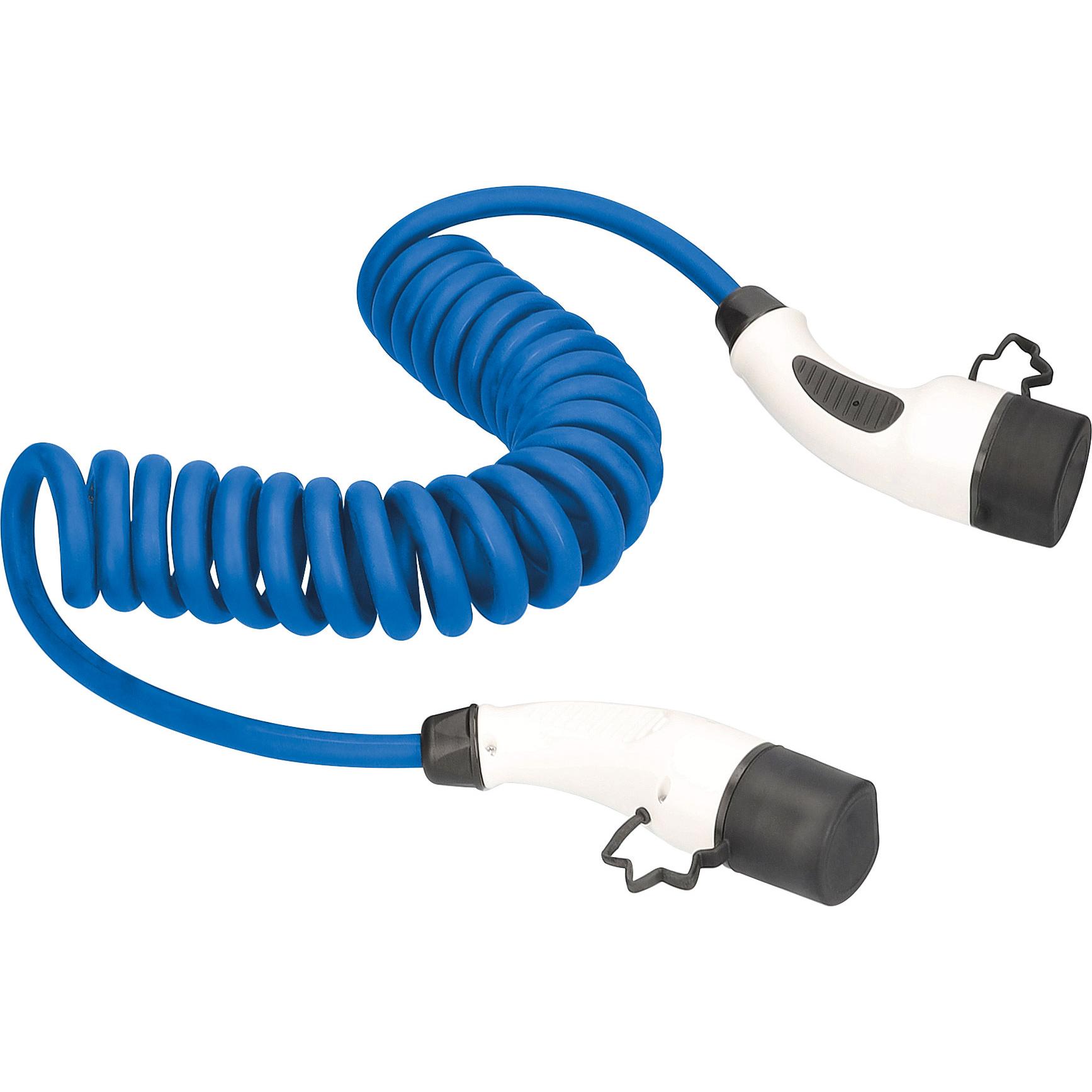As - Schwabe, Elektroauto Ladekabel, Elektroauto Spiralladekabel Mode 3 Typ 2 (Typ 2, 7.20 kW, 32 A, 5 m)