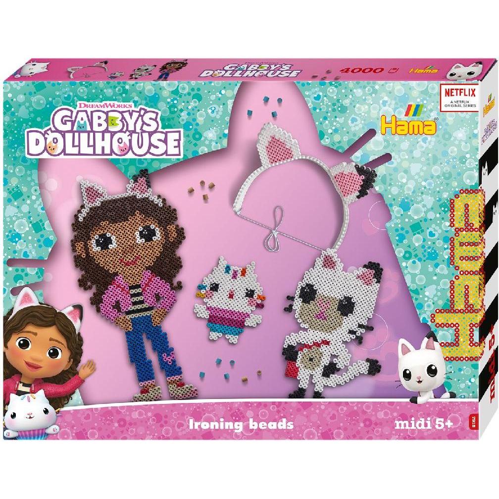Hama Bügelperlen midi "Gabbys Dollhouse", Geschenkpackung Durchmesser Bügelperle midi: 5,0 mm