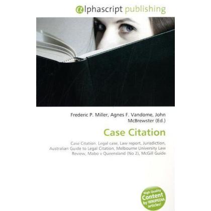Case Citation, Fachbücher