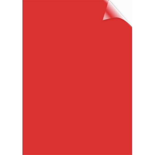 Actual product image Fellowes PVC cover sheet, red-transparent