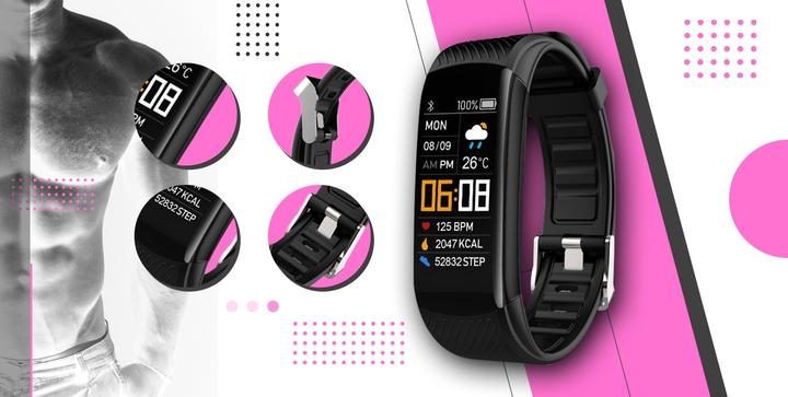 Produktbild Giewont Fit&GO Duo GW200-4 Smartband – Schwarz + Think Pink Armband (3G)