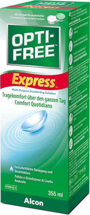 Immagine prodotto Opti Free Express, soluzione per lenti a contatto, 355 ml (Tutto in Uno soluzione, 355 ml)