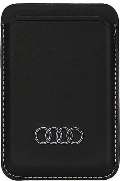 Audi Porte-cartes en cuir synthétique czarny/black MagSafe AU-MSCH-Q3/D1-BK