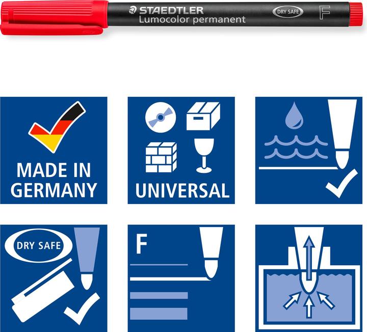 Actual product image Magni Foil pen Lumocolor F permanent blue (1x)