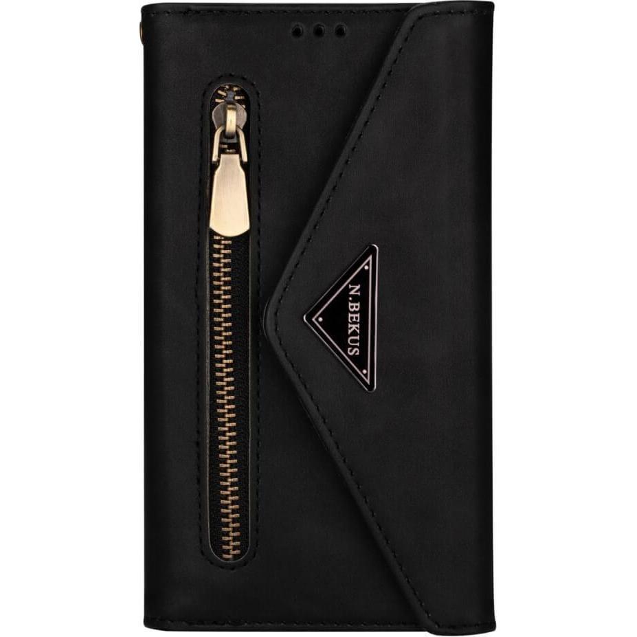 Cover-Discount iPhone 14 Pro Max - Brieftaschen Hülle schwarz (Apple iPhone 14 Pro Max), Smartphone Hülle, Schwarz