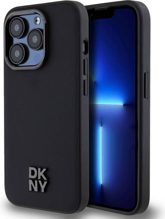 Actual product image DKNY PU Leather Stack Logo Magsafe Case for iPhone 14 Pro Max Black (Apple iPhone 14 Pro Max)