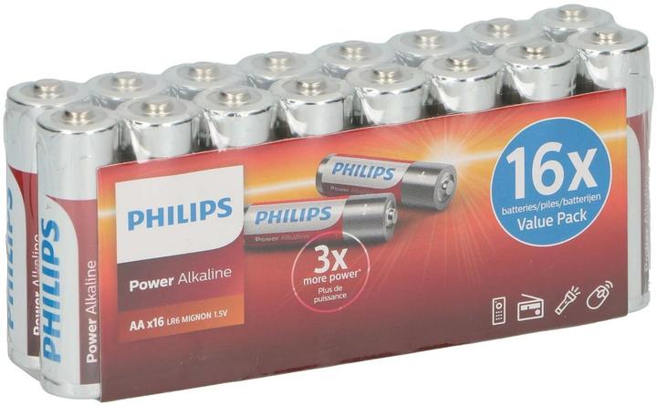 Produktbild Philips Batterie Batterie Power Alkaline AA 16 Stück (16 Stk., AA)