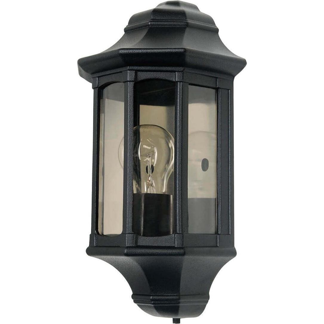 Elstead Lighting, Gartenbeleuchtung, Newbury Aussen-Wandleuchte E27 Schwarz IP44 (E27, IP44)