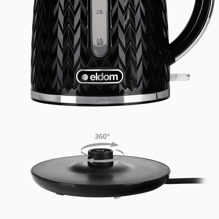 Produktbild Eldom kettle NELO, capacity 1.7 l, power 2000 W, black (1.70 l)