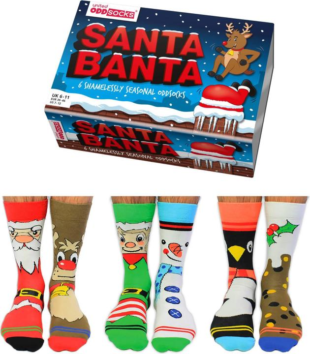 Produktbild United Oddsocks Santa Banter (3er Pack, 39 - 46)