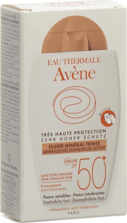Actual product image Avène Solar fluid mineral tinted SPF50+ (Suntan cream, SPF 50+, 40 ml, 72 g)
