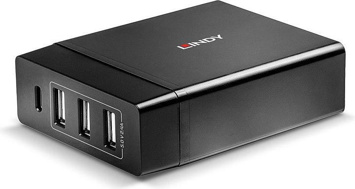 Produktbild Lindy 73329 Ladegerät für Mobilgeräte Indoor Schwarz (72 W, 1 Port)