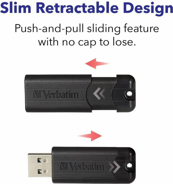 Image du produit Verbatim Clé USB PinStripe (128 Go, USB-A)