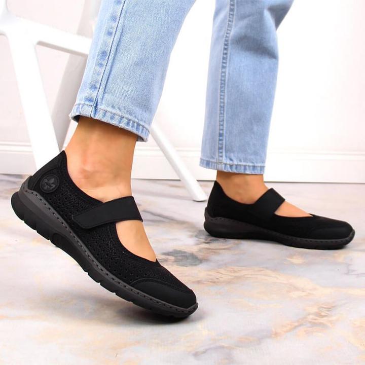Image du produit Rieker Bequeme Lochmuster-Schuhe, schwarz (38)