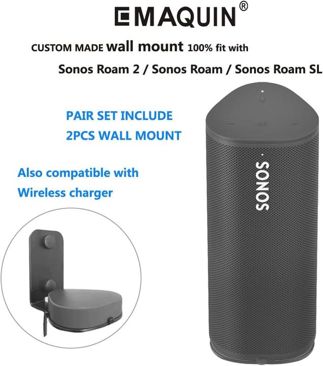 Image du produit Emaquin 2er-Set Wandhalterung für Sonos Lautsprecher (1 paire, Installation murale)