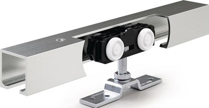 Produktbild Geze Schiebesystem Rollan 80 NT 80 kg 1800 mm Holzflügel Komplettset 50-92 cm Wandmontage / Deckenmontage
