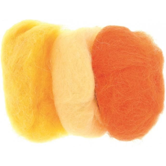 Glorex Schafwolle 3x10g gelb-mix