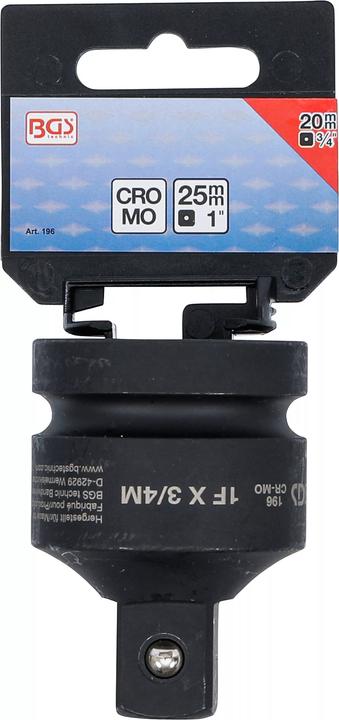 Actual product image BGS Impact Socket Adaptor | internal square 25 mm (1") - external square 20 mm (3/4")