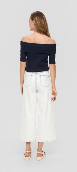 Actual product image S.Oliver T-Shirt Stretchiges Rippshirt mit Carmen-Ausschnitt (46)