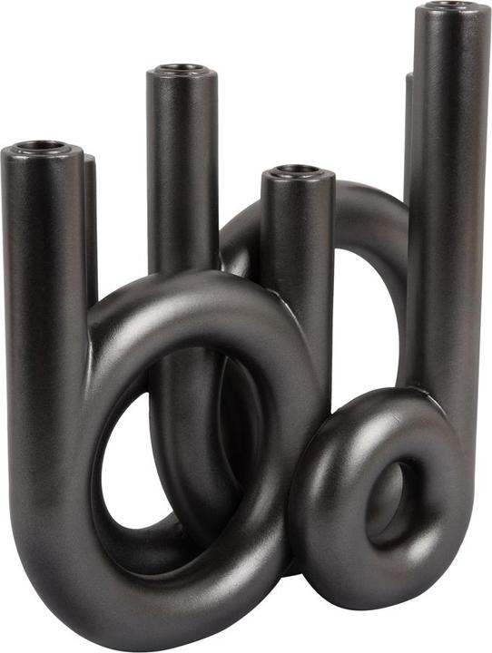 Actual product image present time Kandelaar Rings - Grijs - 35x13.5x32.5cm - Scandinavisch