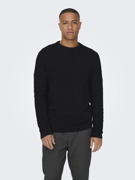 Actual product image Only & Sons Onskalle Reg 12 Struc Crew Knit Noos (S)