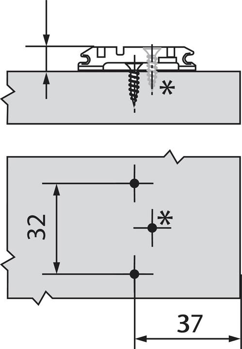 Immagine prodotto Blum Piastre di montaggio a croce