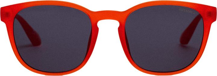 Matte Red, smoky grey glasses