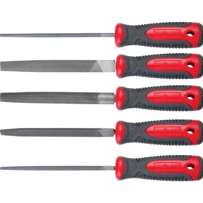 Proline, Raspel + Feile, Pro-Line Schlosserfeilen-Set 20cm 5-tlg. 32265
