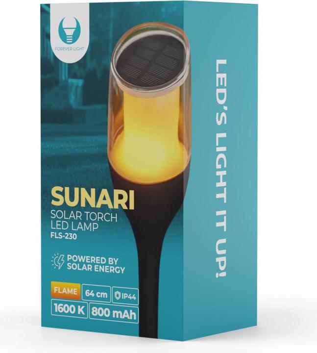 Actual product image Forever Light Solar torch LED lamp SUNARI FLS-230 black (20 lm, IP44)