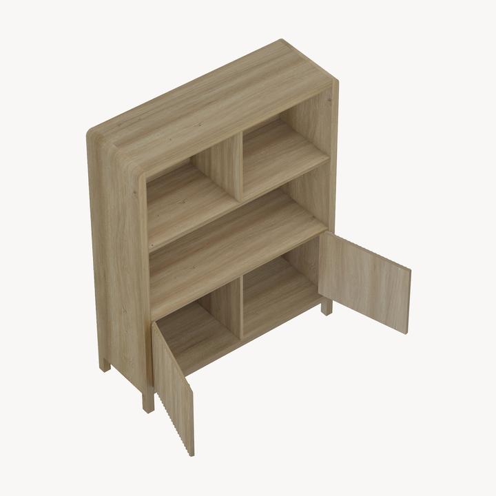Image du produit En.Casa Kommode Lukkodso 103x80x28 cm Eicheoptik, rustikal (80 x 28 x 103 cm)