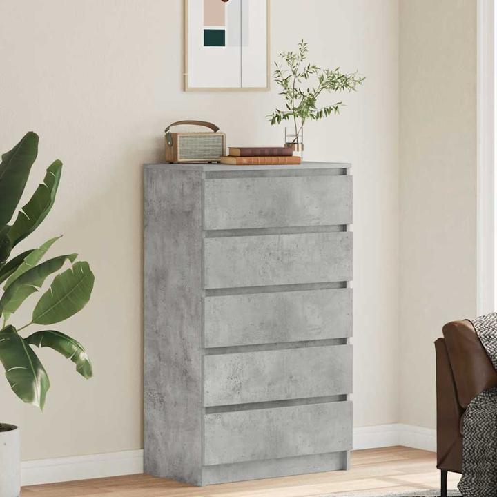 Image du produit vidaXL Schubladenschrank Betongrau 60x36x103 cm (60 x 36 x 103 cm)