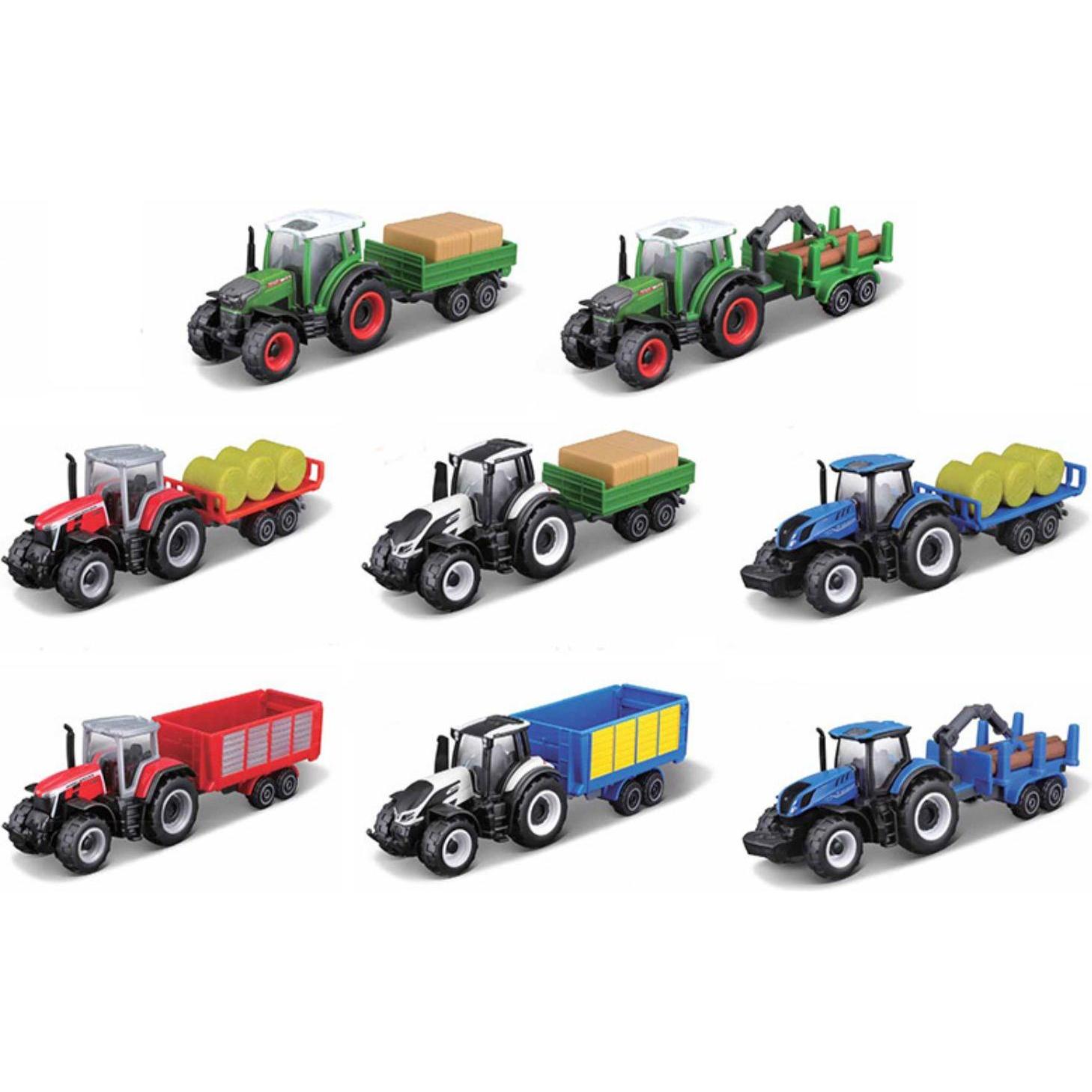 Bauer Maisto Traktor Fendt 209 mit Anhänger sort