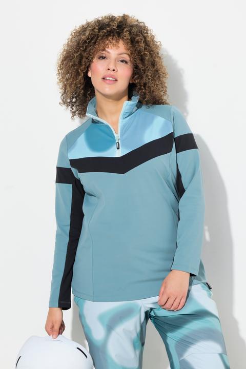 Image du produit Ulla Popken Pull camionneur technique, coupe slim, col camionneur, manches longues, matière recyclée (58)