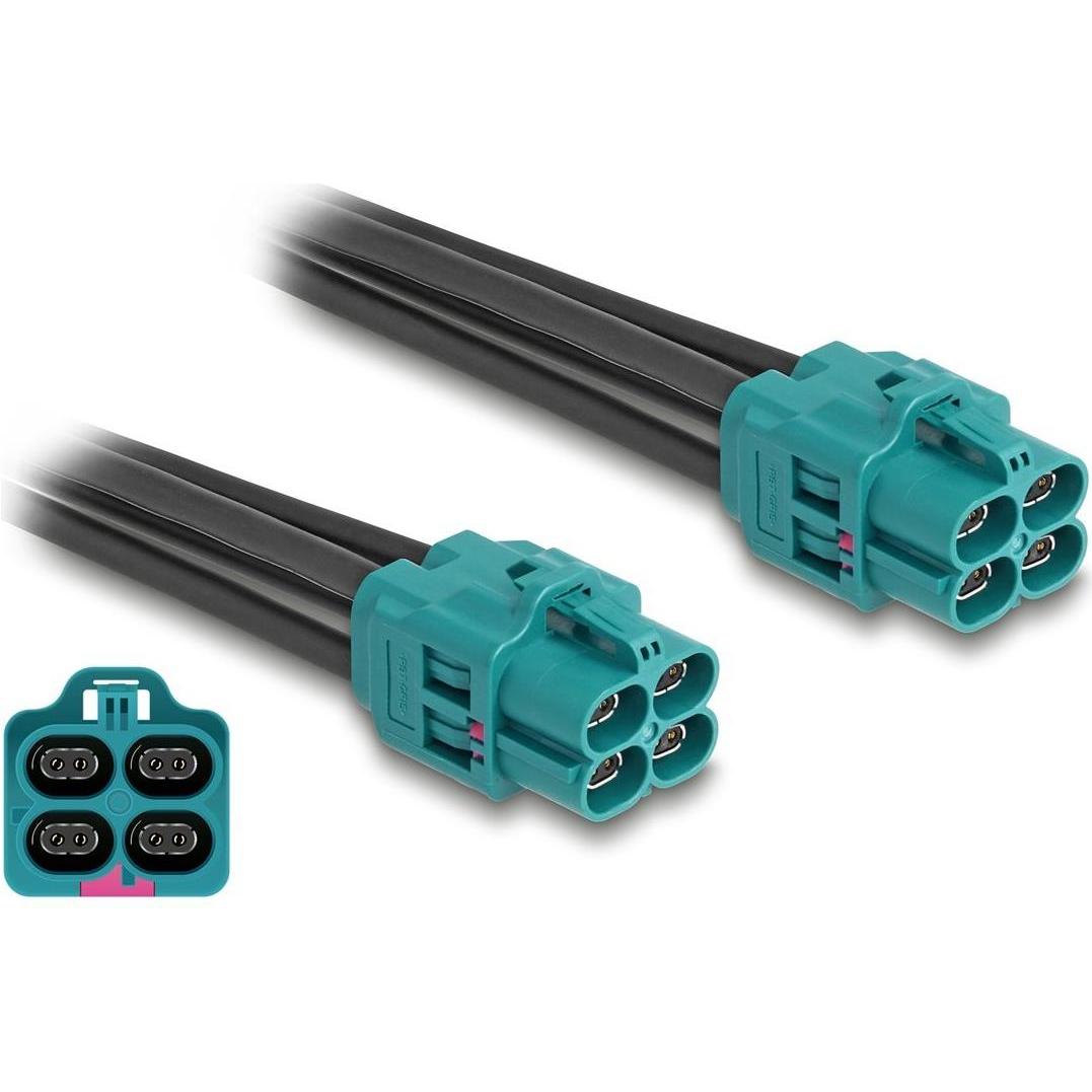 Delock Kabel HDMTD Z quad Buchse zu HDMTD Z quad Buchse 1 m (1 m, HDMI), Video Kabel