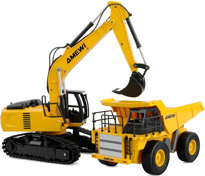 Amewi 2-in-1 Set Kipper & Kettenbagger 9-Kanal 1:24 RTR (RTR Ready-to-Run)
