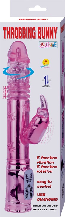 Actual product image Baile Rabbit Vibrator "Throbbing Bunny Rotation