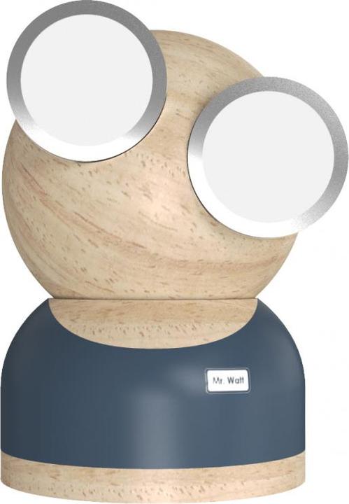 Produktbild Allocacoc Mr Watt Goggle Lampe en Bois Gris Bleue (180 lm)