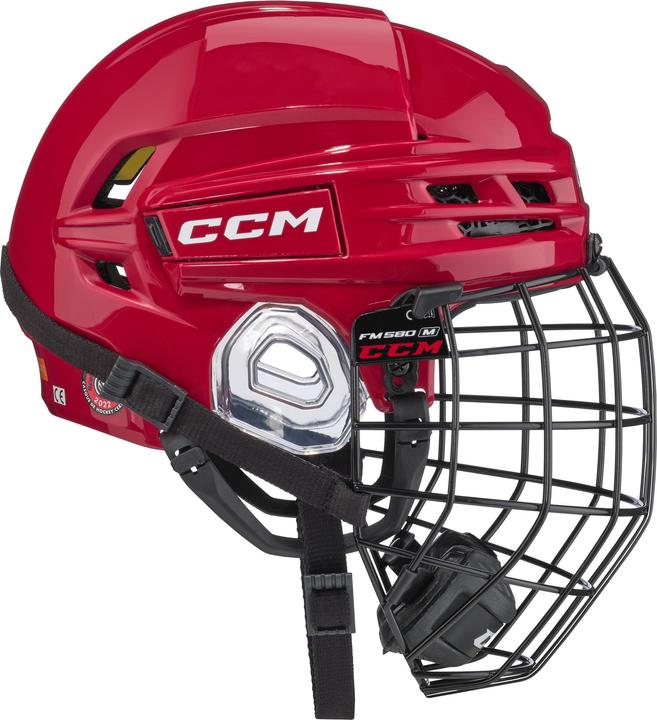 CCM Tacks 720 SR hockey helmet with cage (red, S) (S)